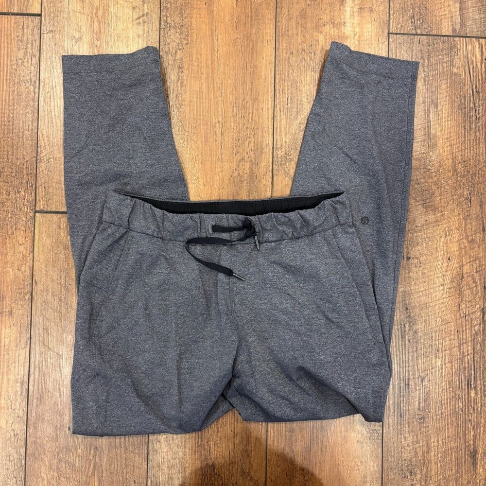 Lululemon Women’s On The Fly Pant Heathered Black Gray Size 6 EUC Stretch W5ASSS - Picture 2 of 8